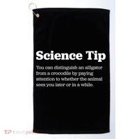 Funny Science Tip How To Distinguish A Alligator From A Crocodile Golf Towel thumb 0