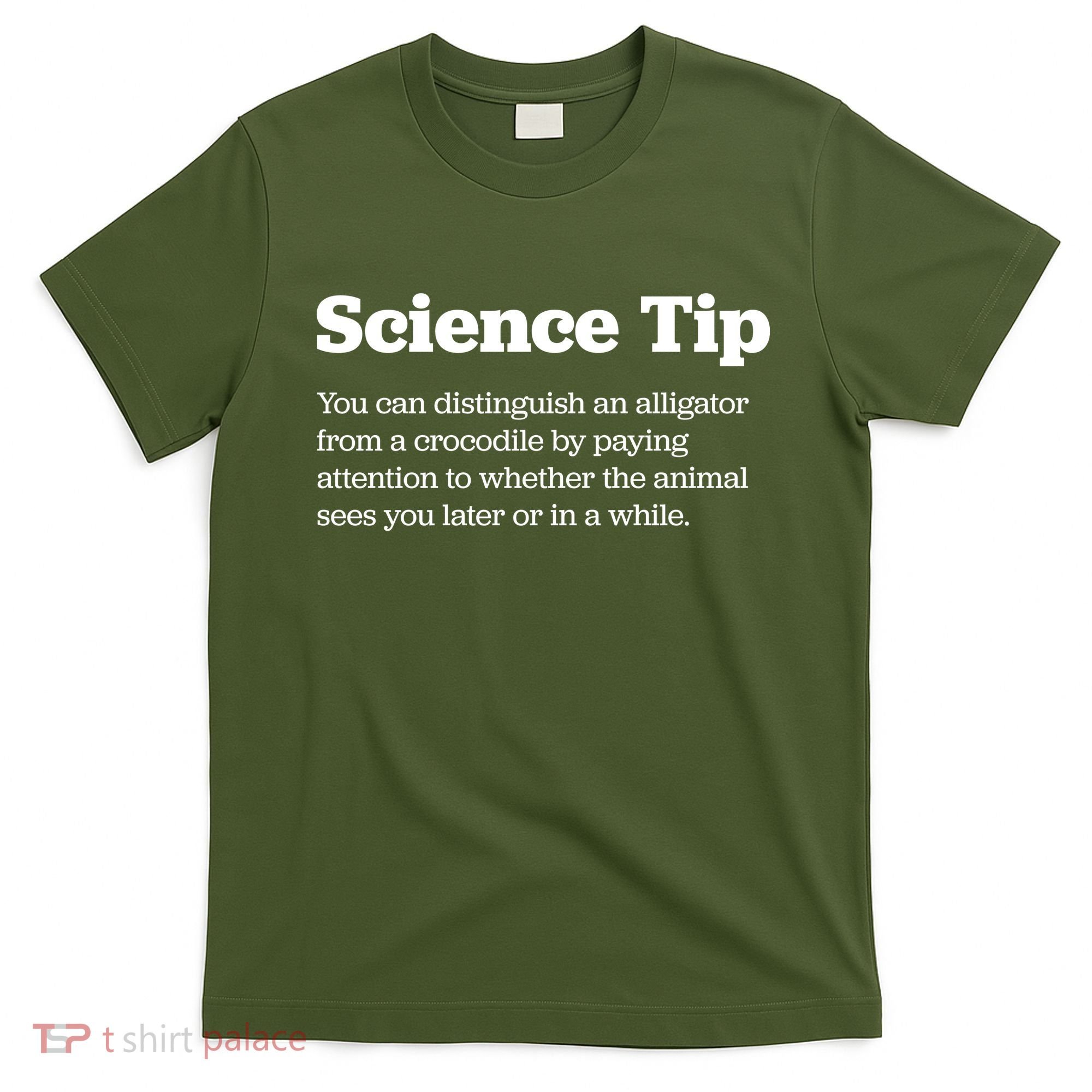 Funny Science Tip How To Distinguish A Alligator From A Crocodile T-Shirt