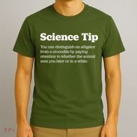 Funny Science Tip How To Distinguish A Alligator From A Crocodile T-Shirt thumb 3