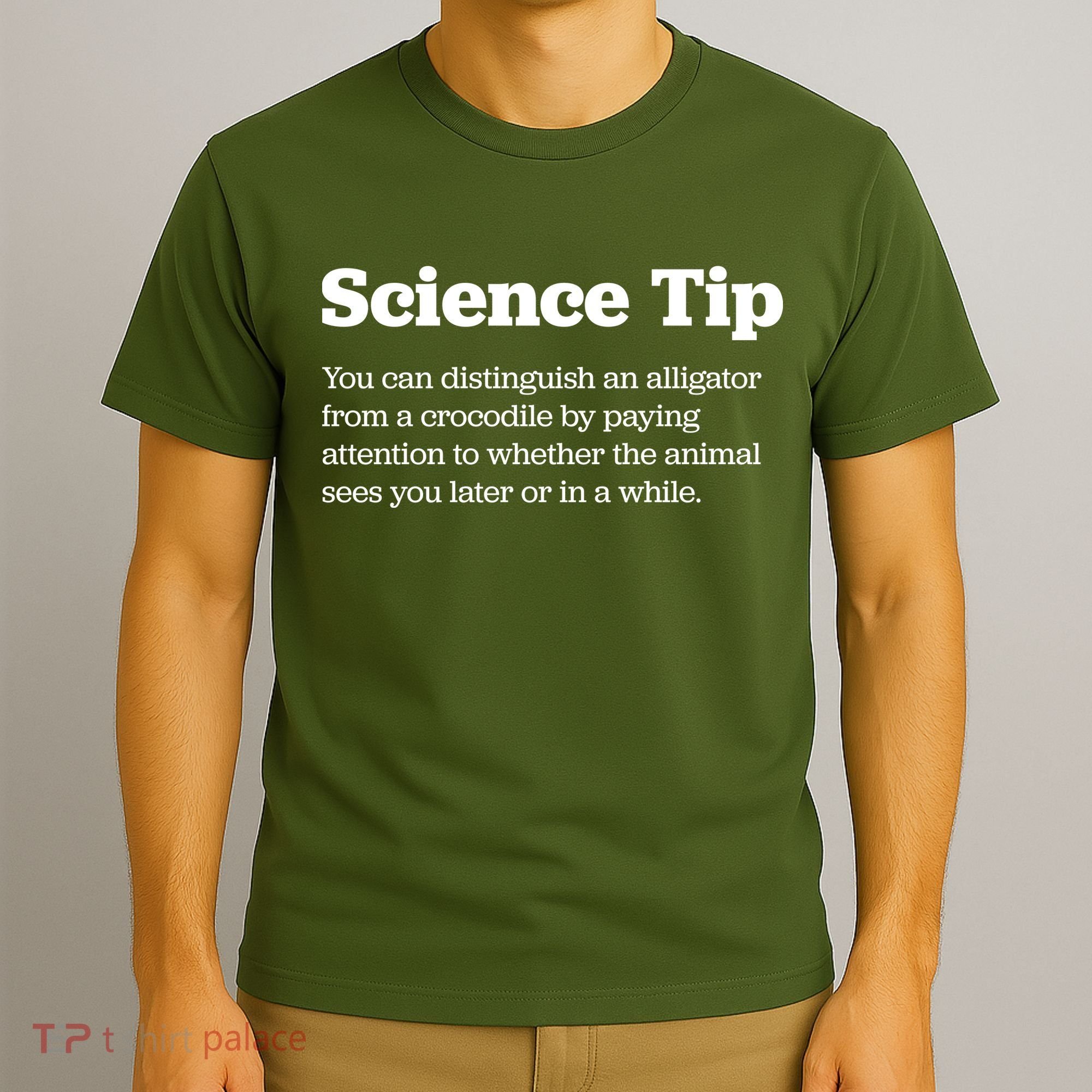 Funny Science Tip How To Distinguish A Alligator From A Crocodile T-Shirt