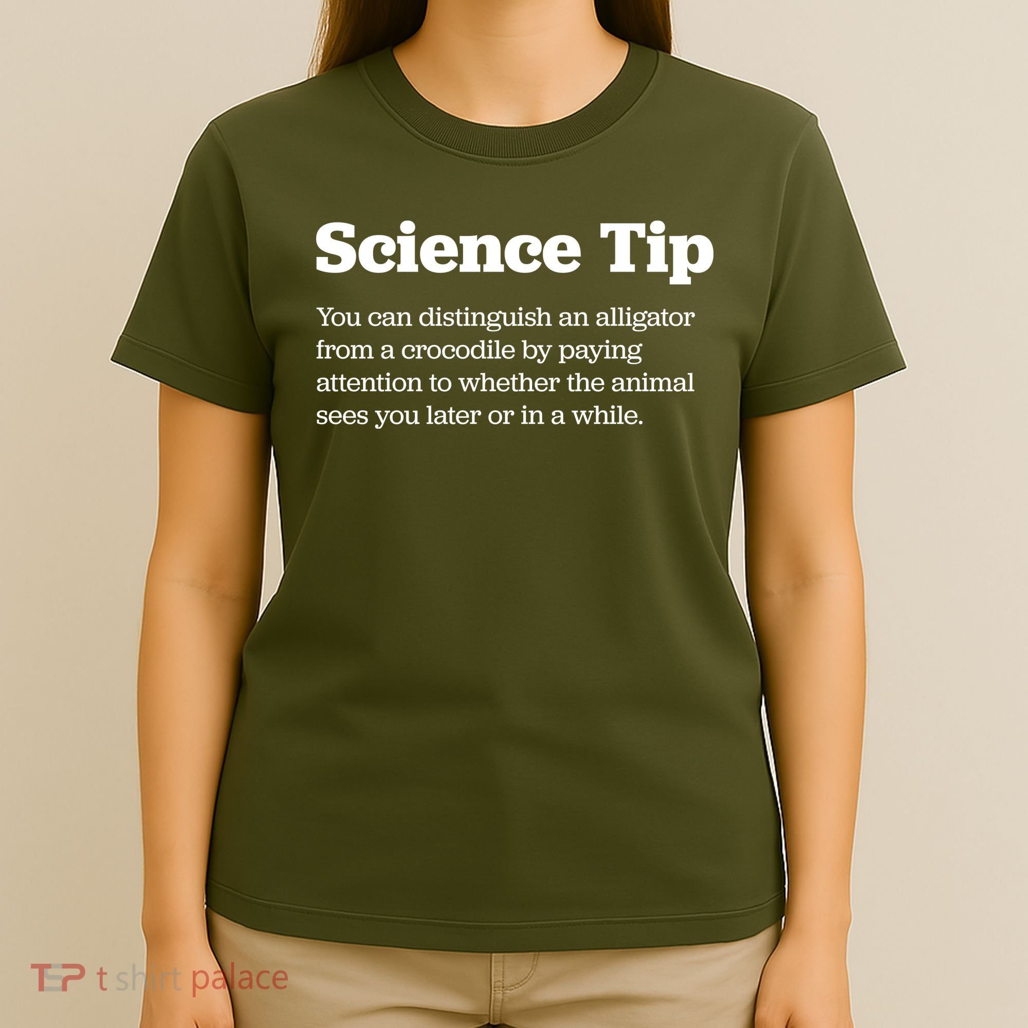 Funny Science Tip How To Distinguish A Alligator From A Crocodile T-Shirt