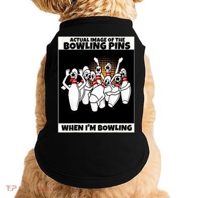 Funny Seven Ten Pin Laughing Mocking Bowling Doggie Tank