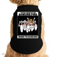 Funny Seven Ten Pin Laughing Mocking Bowling Doggie Tank thumb 0