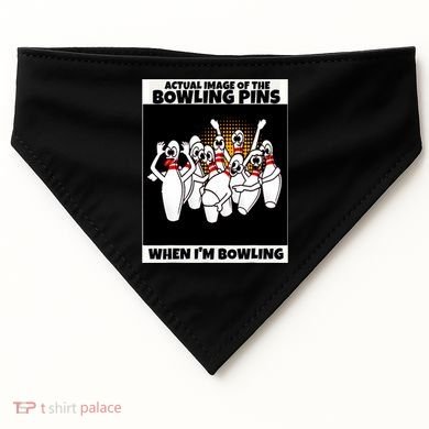 Funny Seven Ten Pin Laughing Mocking Bowling USA-Made Doggie Bandana