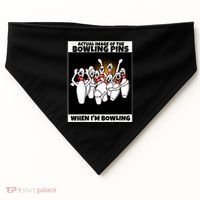 Funny Seven Ten Pin Laughing Mocking Bowling USA-Made Doggie Bandana thumb 0