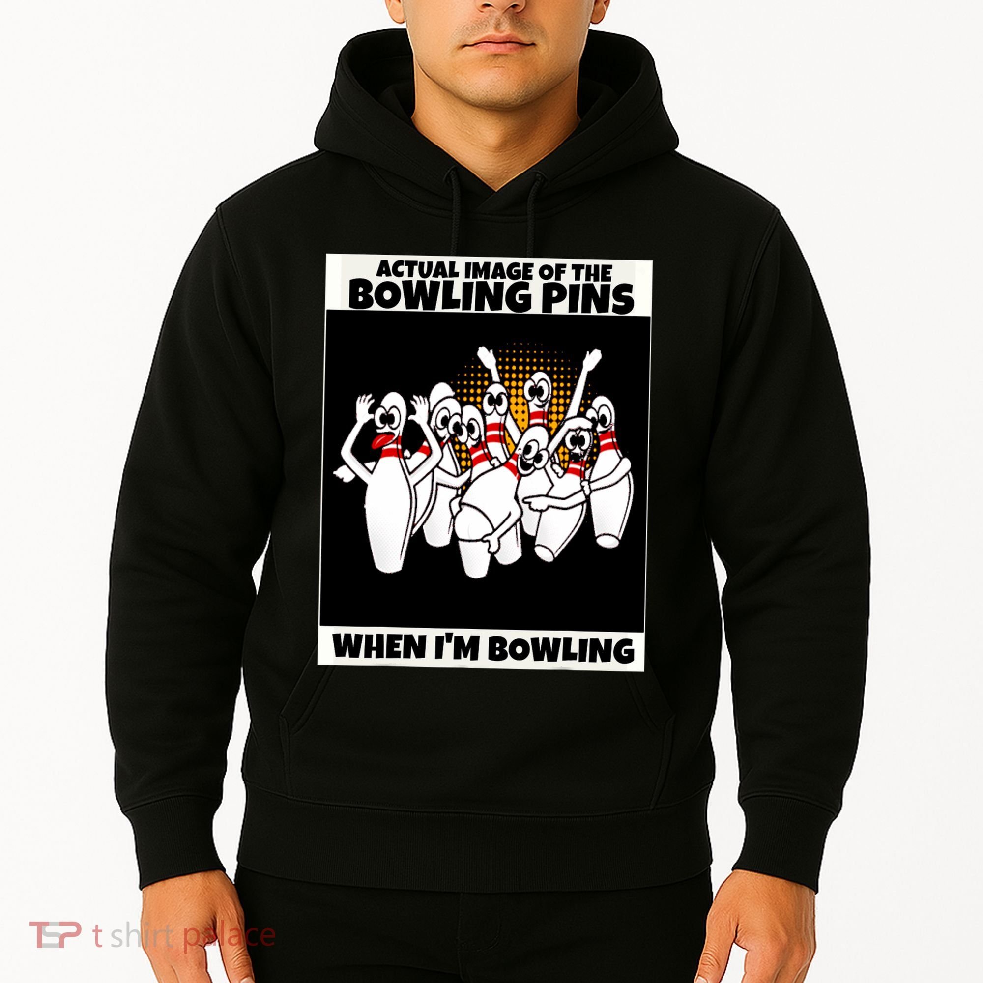 Funny Seven Ten Pin Laughing Mocking Bowling Hoodie