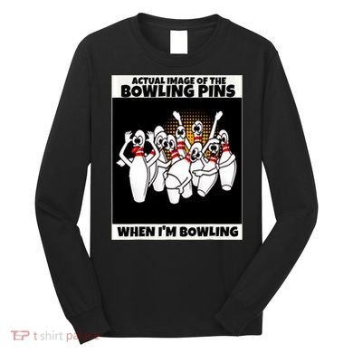 Funny Seven Ten Pin Laughing Mocking Bowling Long Sleeve Shirt