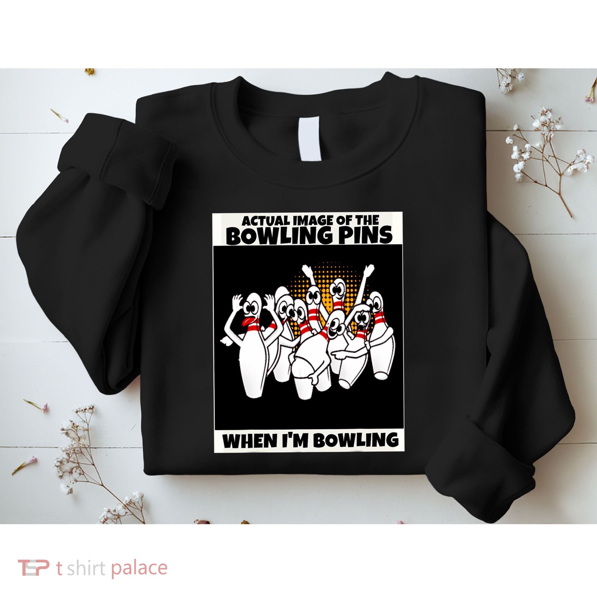 Funny Seven Ten Pin Laughing Mocking Bowling Sweatshirt