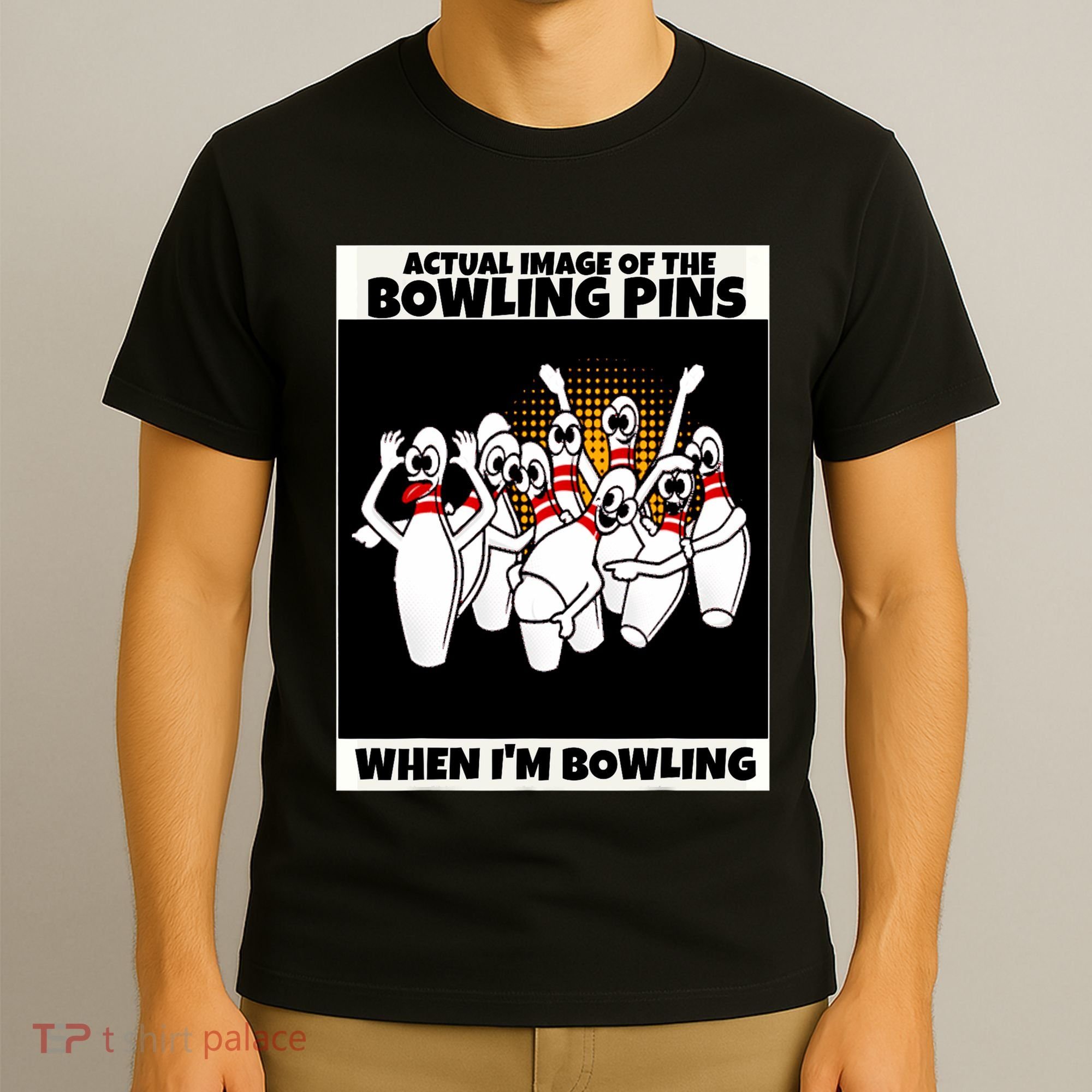 Funny Seven Ten Pin Laughing Mocking Bowling T-Shirt