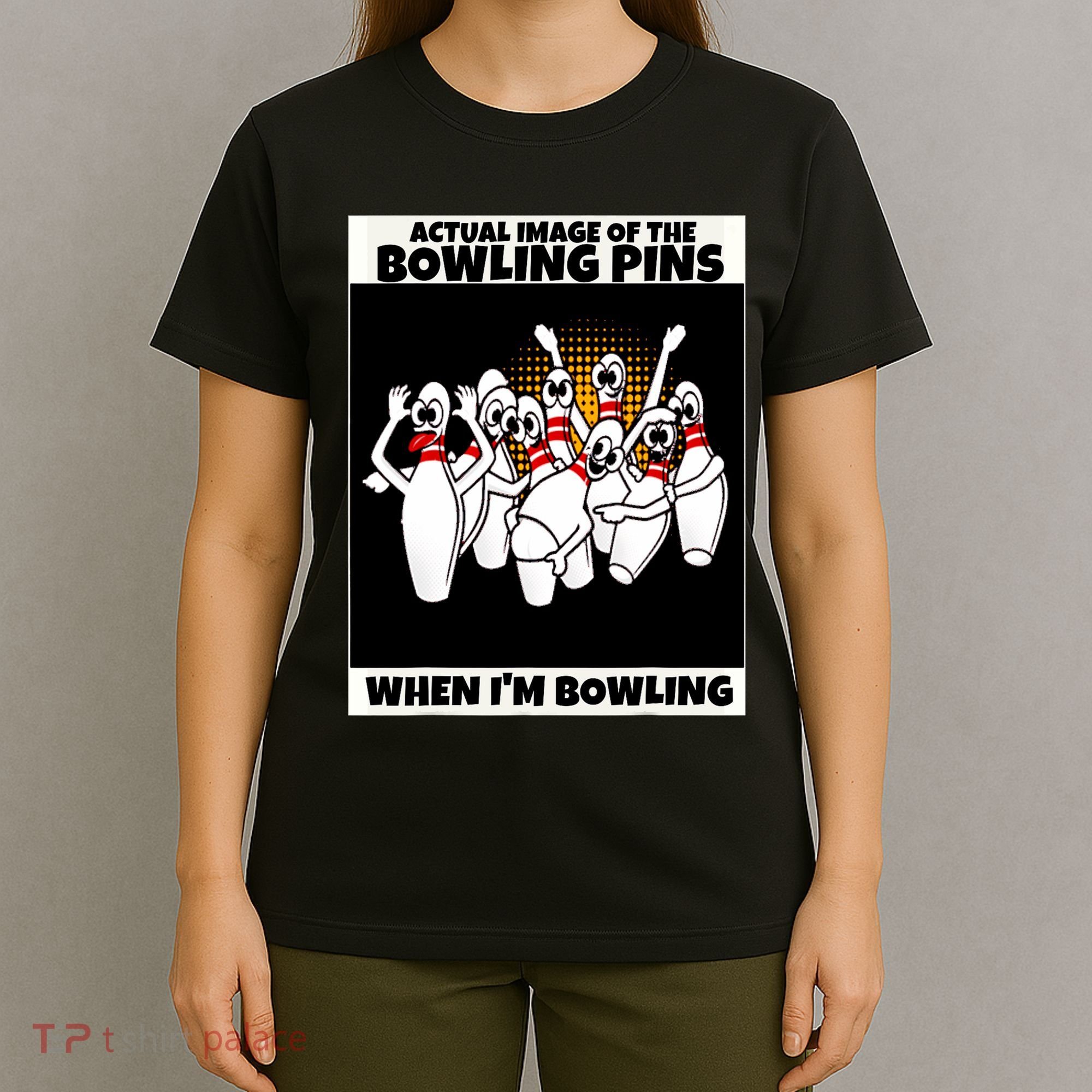 Funny Seven Ten Pin Laughing Mocking Bowling T-Shirt