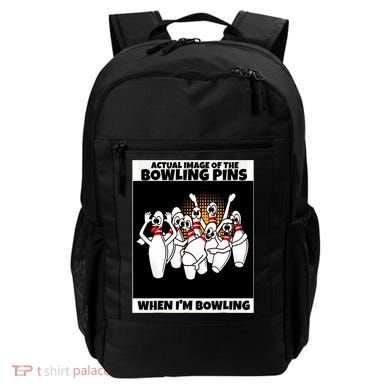 Funny Seven Ten Pin Laughing Mocking Bowling Backpack