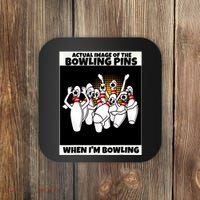 Funny Seven Ten Pin Laughing Mocking Bowling Coaster thumb 0