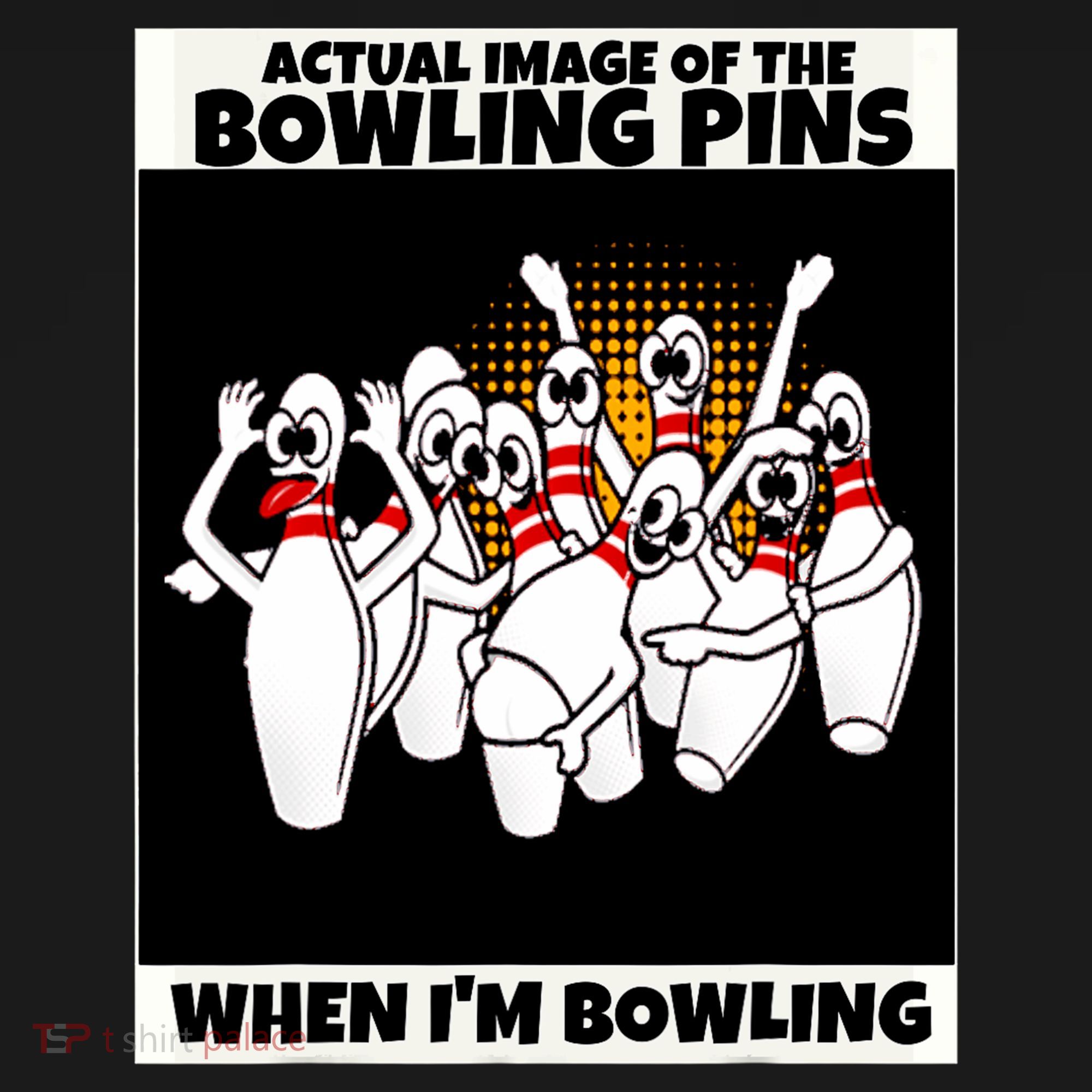 Funny Seven Ten Pin Laughing Mocking Bowling Polo