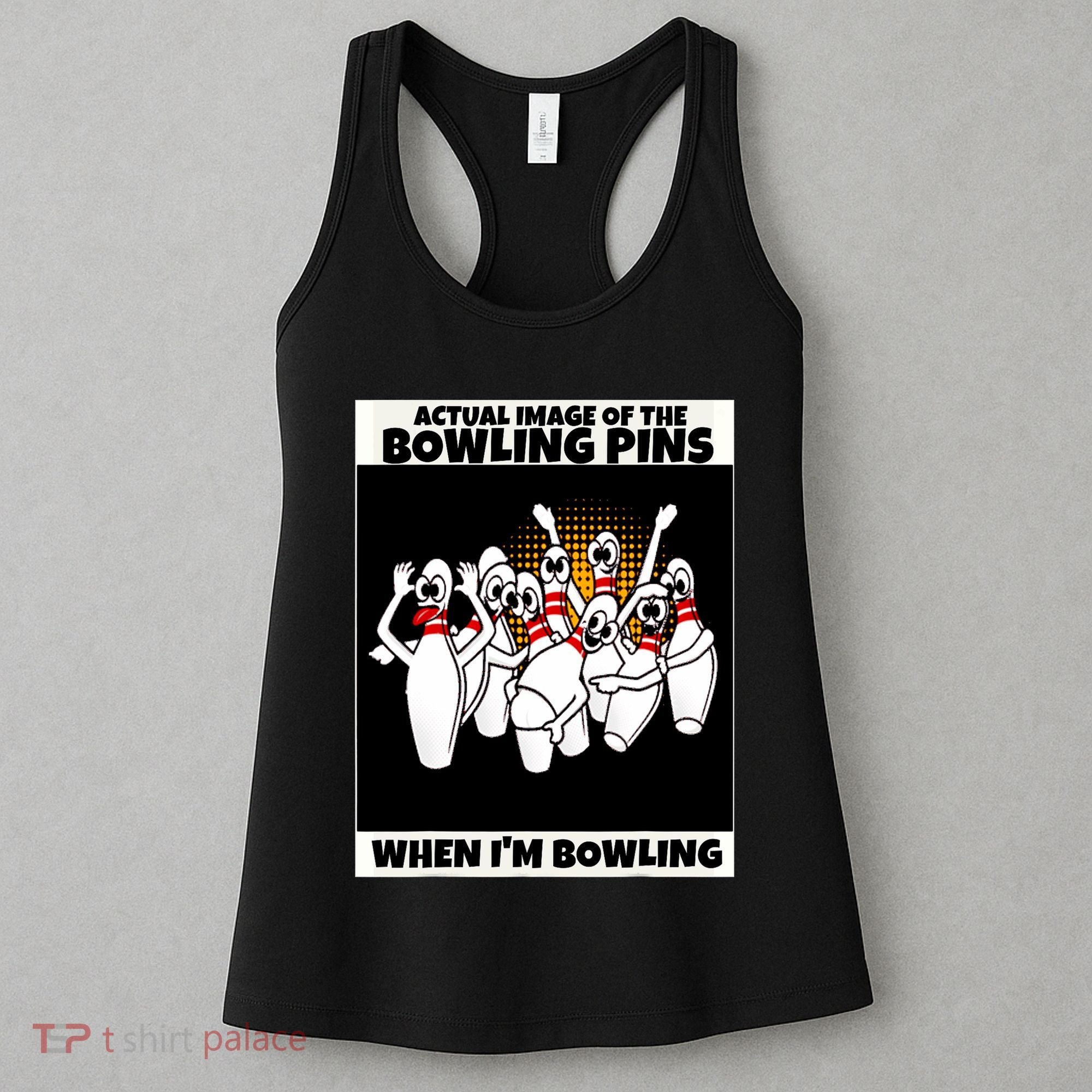Funny Seven Ten Pin Laughing Mocking Bowling Women's Tank Top
