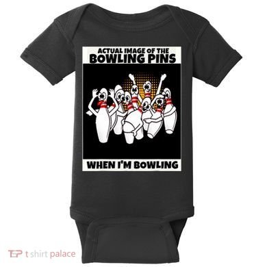 Funny Seven Ten Pin Laughing Mocking Bowling Baby Bodysuit