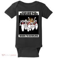 Funny Seven Ten Pin Laughing Mocking Bowling Baby Bodysuit thumb 0