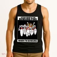 Funny Seven Ten Pin Laughing Mocking Bowling Tank Top thumb 3