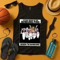Funny Seven Ten Pin Laughing Mocking Bowling Tank Top thumb 4