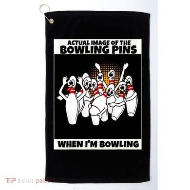 Funny Seven Ten Pin Laughing Mocking Bowling Golf Towel