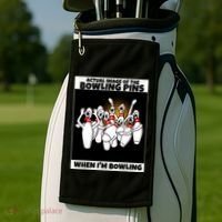 Funny Seven Ten Pin Laughing Mocking Bowling Golf Towel thumb 2
