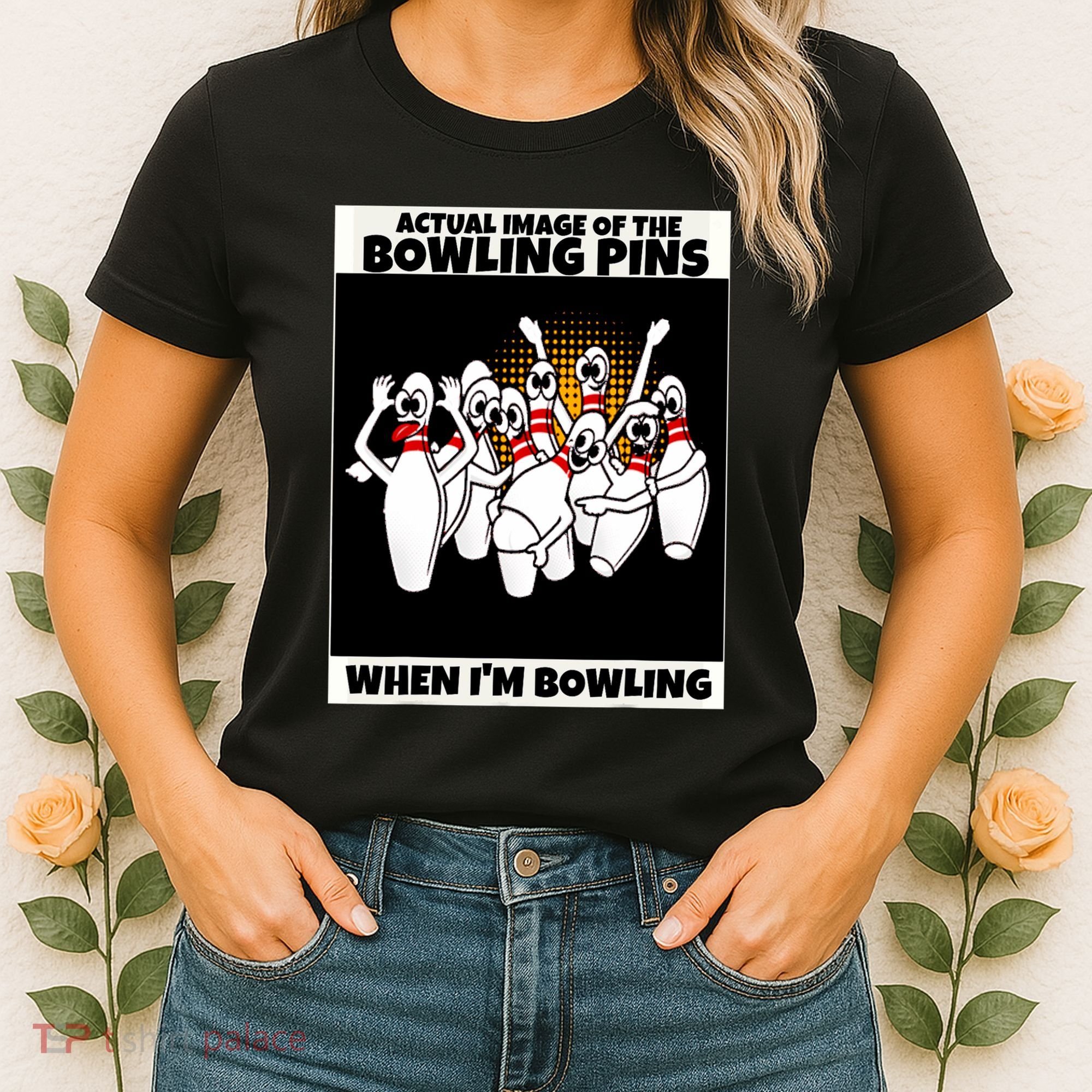 Funny Seven Ten Pin Laughing Mocking Bowling Women's T-Shirt