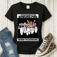 Funny Seven Ten Pin Laughing Mocking Bowling Women's T-Shirt thumb 3