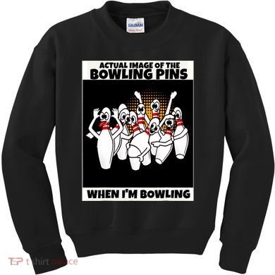 Funny Seven Ten Pin Laughing Mocking Bowling Kids Sweatshirt