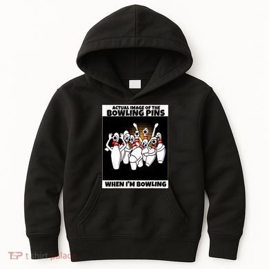 Funny Seven Ten Pin Laughing Mocking Bowling Kids Hoodie