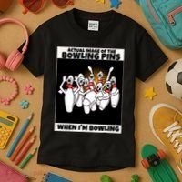 Funny Seven Ten Pin Laughing Mocking Bowling Kids T-Shirt thumb 3