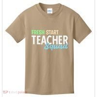 Fresh Start Teacher Squad For Educators Kids T-Shirt thumb 0