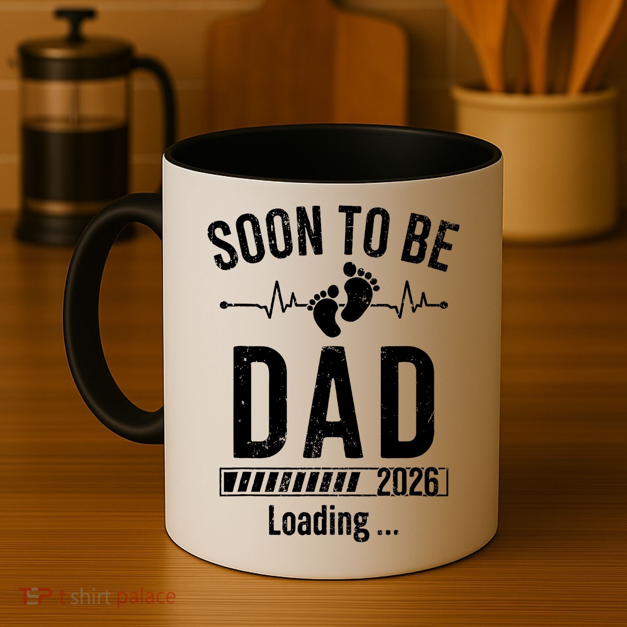 Funny Soon To Be Dad Est 2026 Loading Coffee Mug