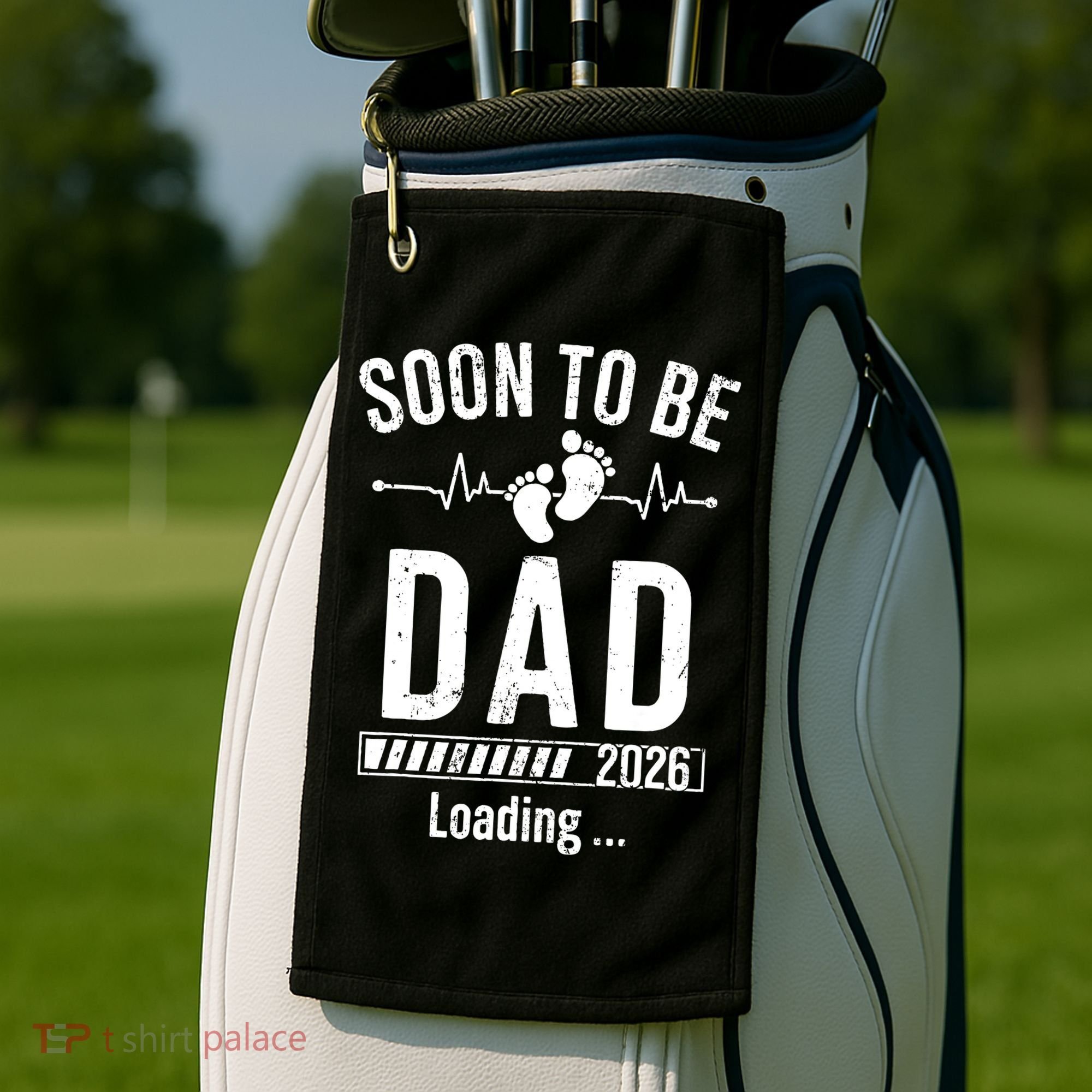Funny Soon To Be Dad Est 2026 Loading Golf Towel