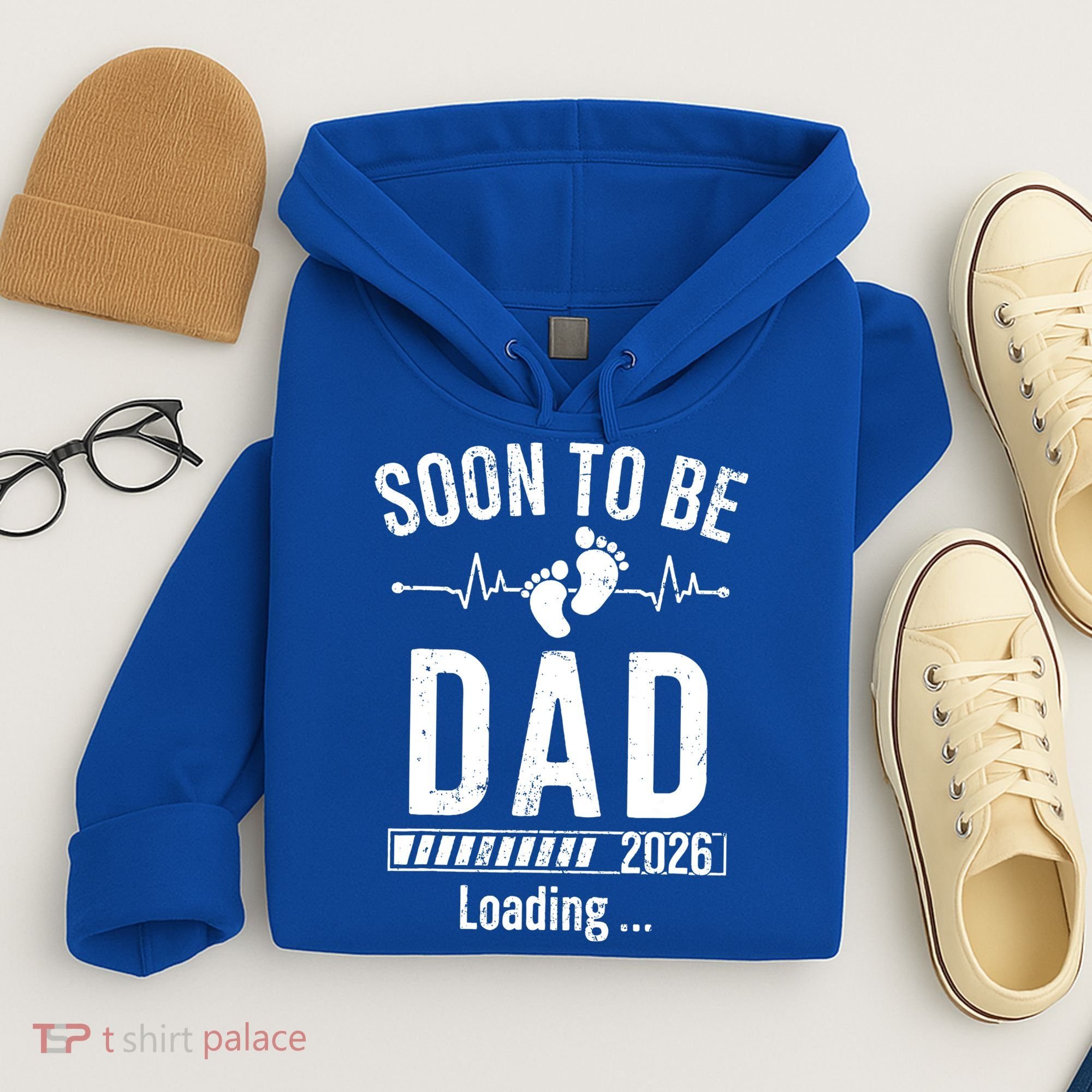 Funny Soon To Be Dad Est 2026 Loading Hoodie