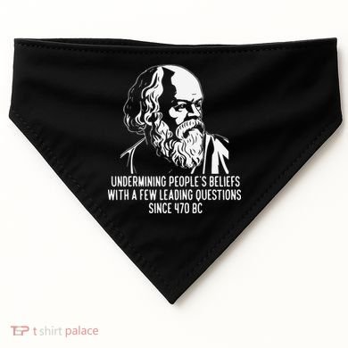 Funny Socrates The Socratic Method Classical Philosophy USA-Made Doggie Bandana