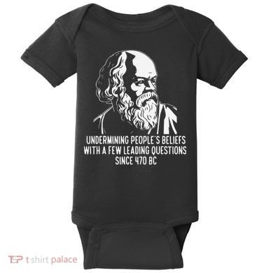 Funny Socrates The Socratic Method Classical Philosophy Baby Bodysuit