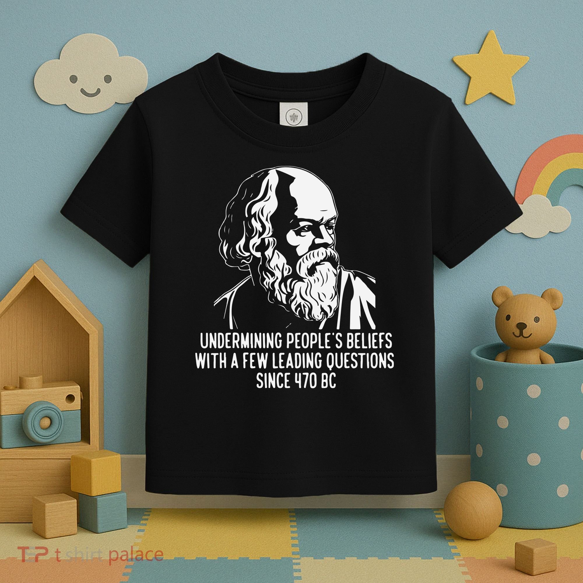 Funny Socrates The Socratic Method Classical Philosophy Toddler T-Shirt