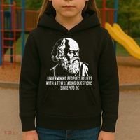 Funny Socrates The Socratic Method Classical Philosophy Kids Hoodie thumb 3