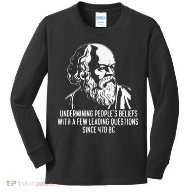 Funny Socrates The Socratic Method Classical Philosophy Kids Long Sleeve Shirt