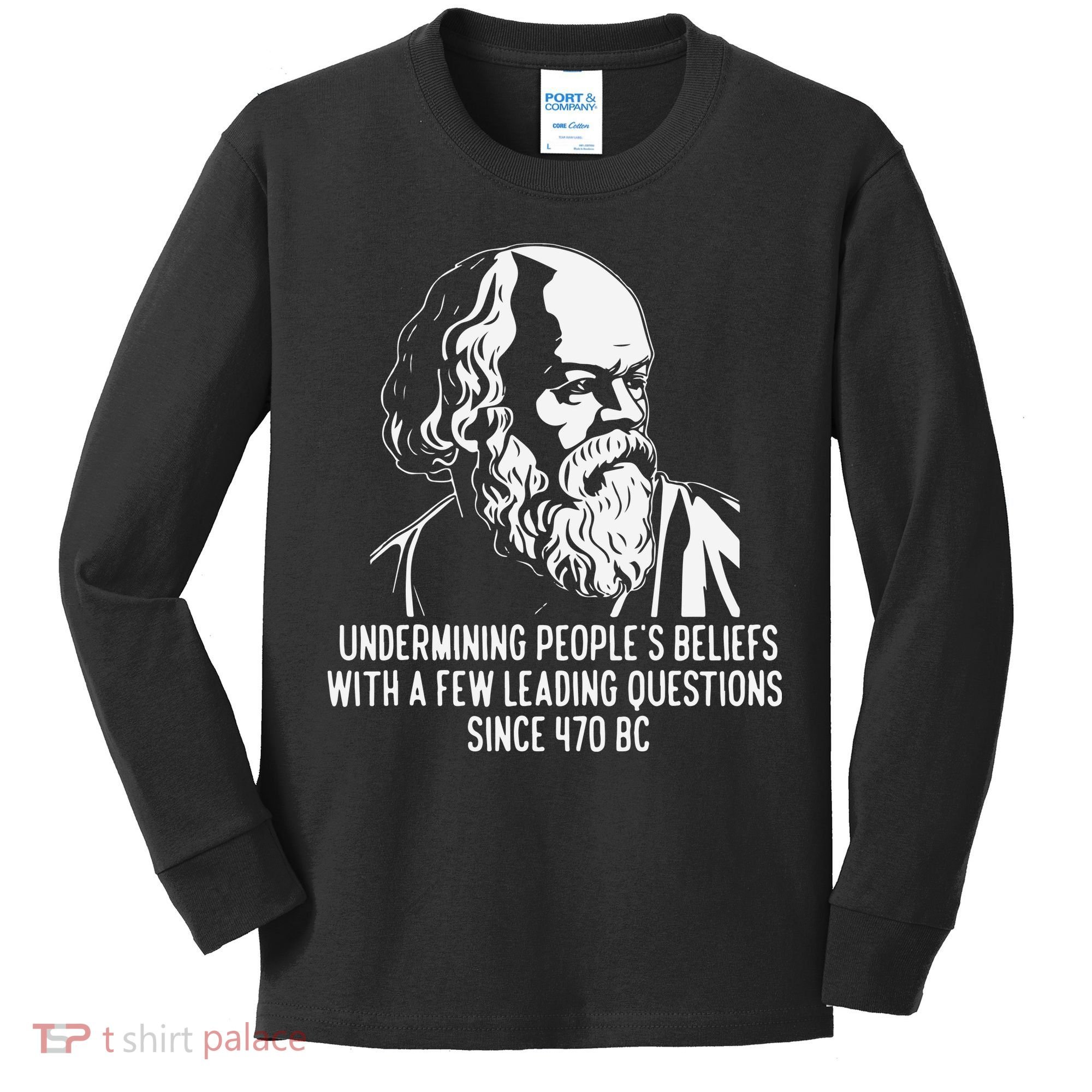 Funny Socrates The Socratic Method Classical Philosophy Kids Long Sleeve Shirt