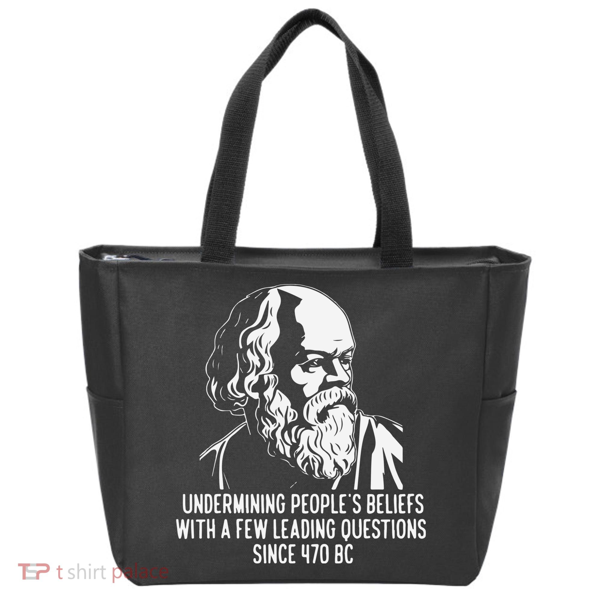 Funny Socrates The Socratic Method Classical Philosophy Tote Bag
