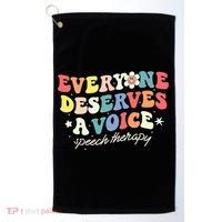 Funny Speech Therapy Speech Language Pathologist SLP Team Golf Towel thumb 0