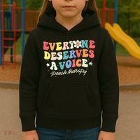 Funny Speech Therapy Speech Language Pathologist SLP Team Kids Hoodie thumb 3