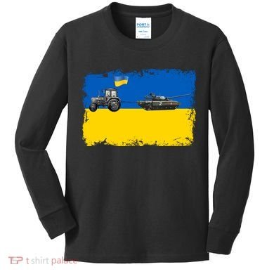 Farmer Support Ukraine Kids Long Sleeve Shirt