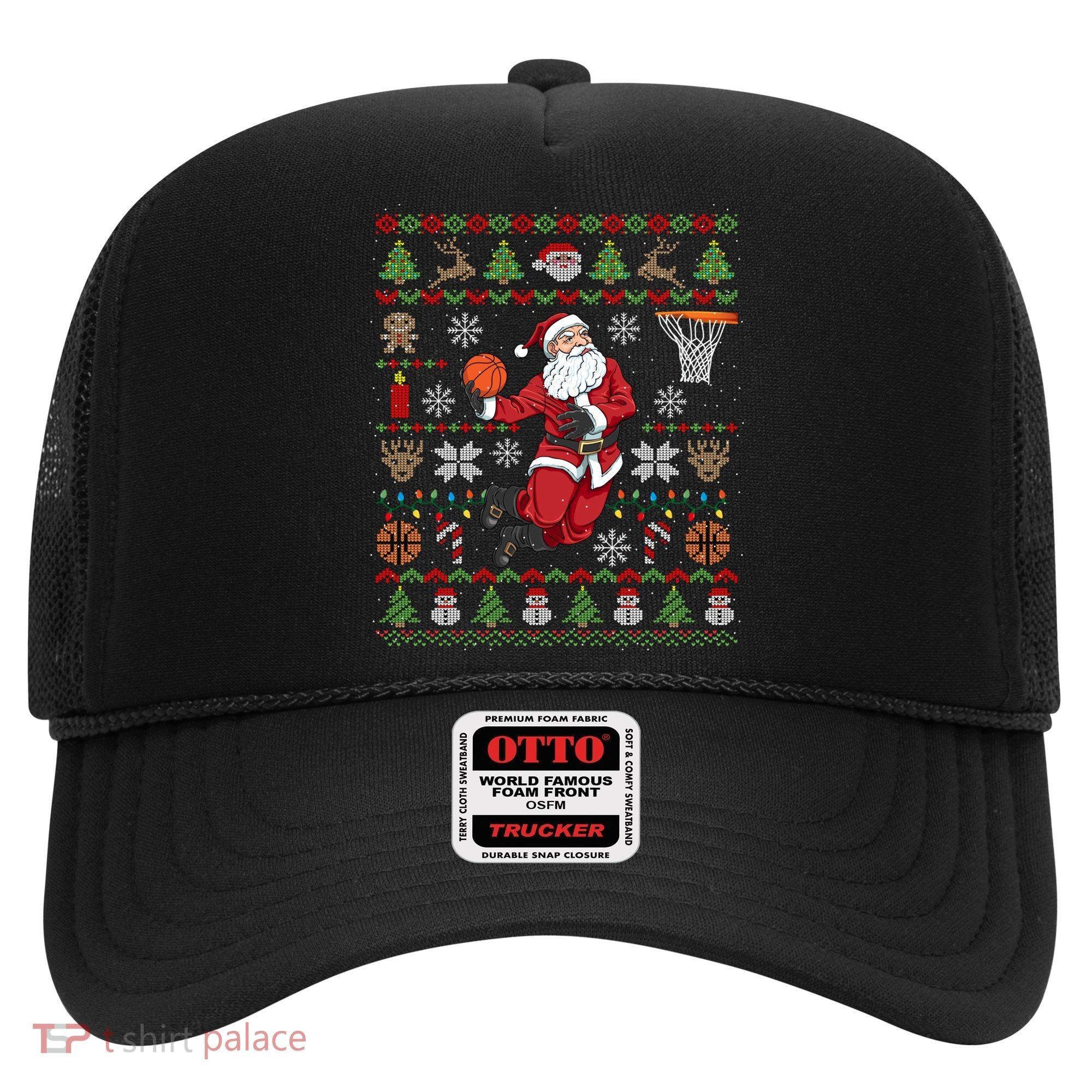 Funny Santa Ugly Christmas Basketball Dunking Gift Hat