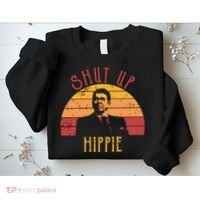 Funny Shut Up Hippie Ronald Regan Conservative Anti Liberal Vneck Sweatshirt thumb 2