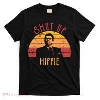 Funny Shut Up Hippie Ronald Regan Conservative Anti Liberal Vneck T-Shirt thumb 0
