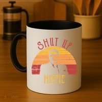 Funny Shut Up Hippie Ronald Regan Conservative Anti Liberal Vneck Coffee Mug thumb 4