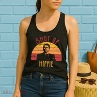 Funny Shut Up Hippie Ronald Regan Conservative Anti Liberal Vneck Women's Tank Top thumb 2