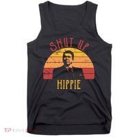 Funny Shut Up Hippie Ronald Regan Conservative Anti Liberal Vneck Tank Top thumb 0