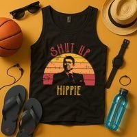 Funny Shut Up Hippie Ronald Regan Conservative Anti Liberal Vneck Tank Top thumb 4